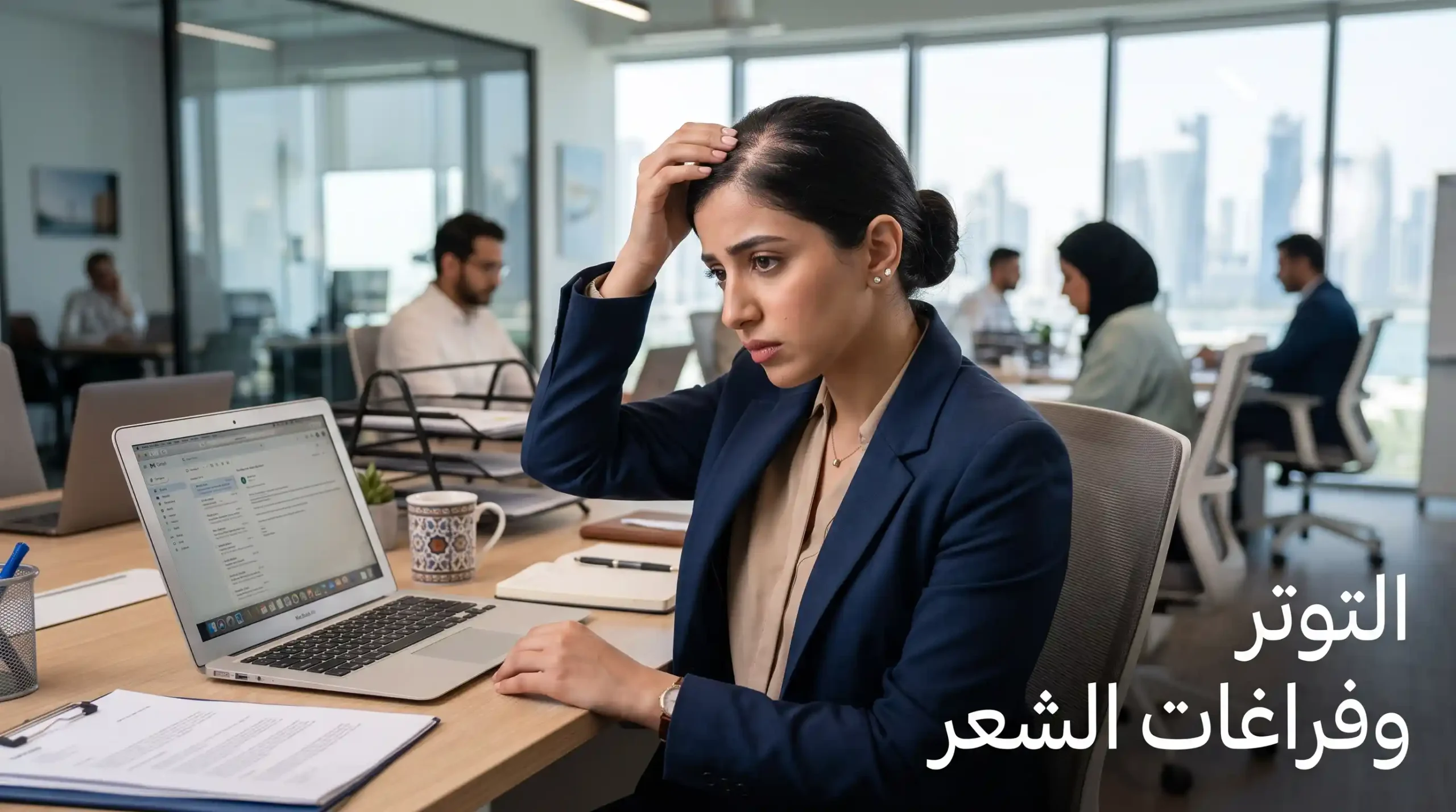 علاقة التوتر والضغوط النفسية بظهور فراغات الشعر المفاجئة وكيفية السيطرة عليها